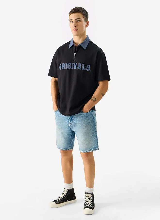 The Souled Store  The Souled Store Men's Oversized Fit Graphic Print Polo T-Shirt  | Best Price UAE