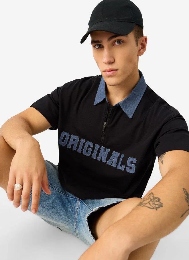 The Souled Store  The Souled Store Men's Oversized Fit Graphic Print Polo T-Shirt  | Best Price UAE