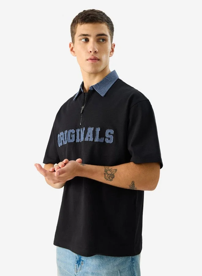 The Souled Store  The Souled Store Men's Oversized Fit Graphic Print Polo T-Shirt  | Best Price UAE