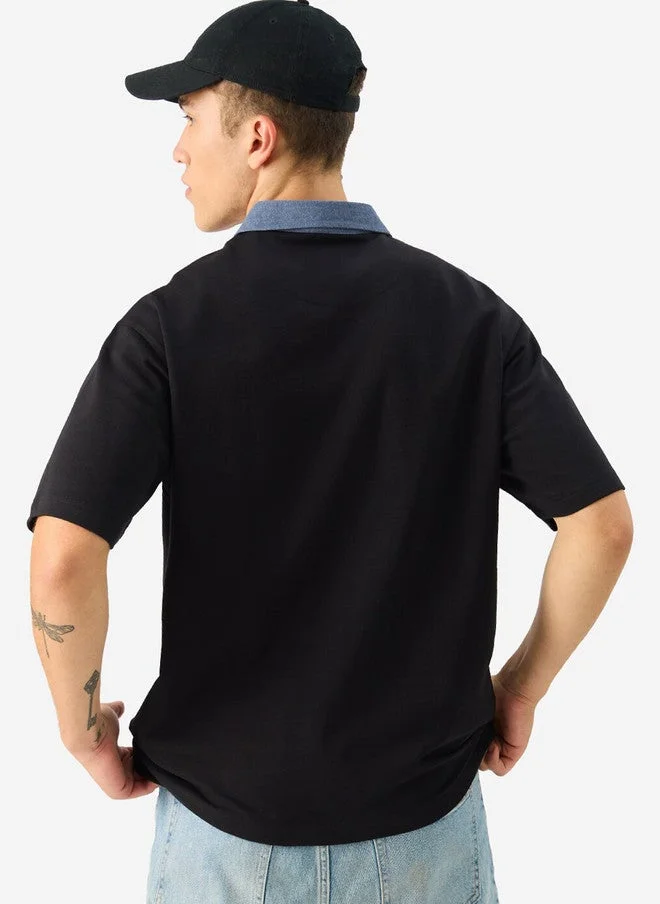 The Souled Store  The Souled Store Men's Oversized Fit Graphic Print Polo T-Shirt  | Best Price UAE