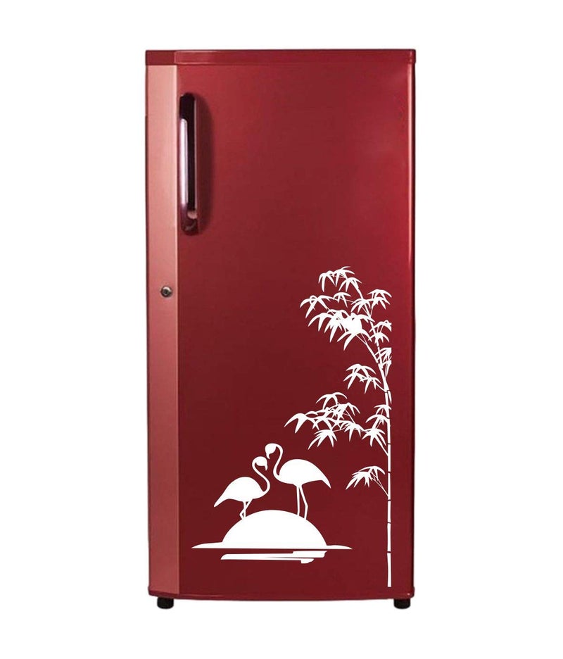 DecorVilla Decor Villa PVC Vinyl Nature Fridge Sticker and Wall Sticker White 45 cm x 71 cm - Image 1