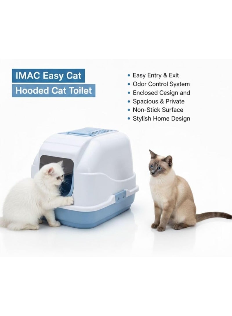 IMAC Easy Cat - Hooded Cat Toilets[Color - Blue, Dimension - 50 x 40 x 40cm] - Image 4