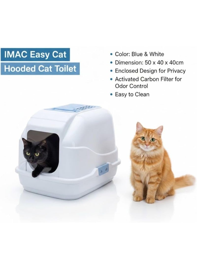 IMAC Easy Cat - Hooded Cat Toilets[Color - Blue, Dimension - 50 x 40 x 40cm] - Image 3