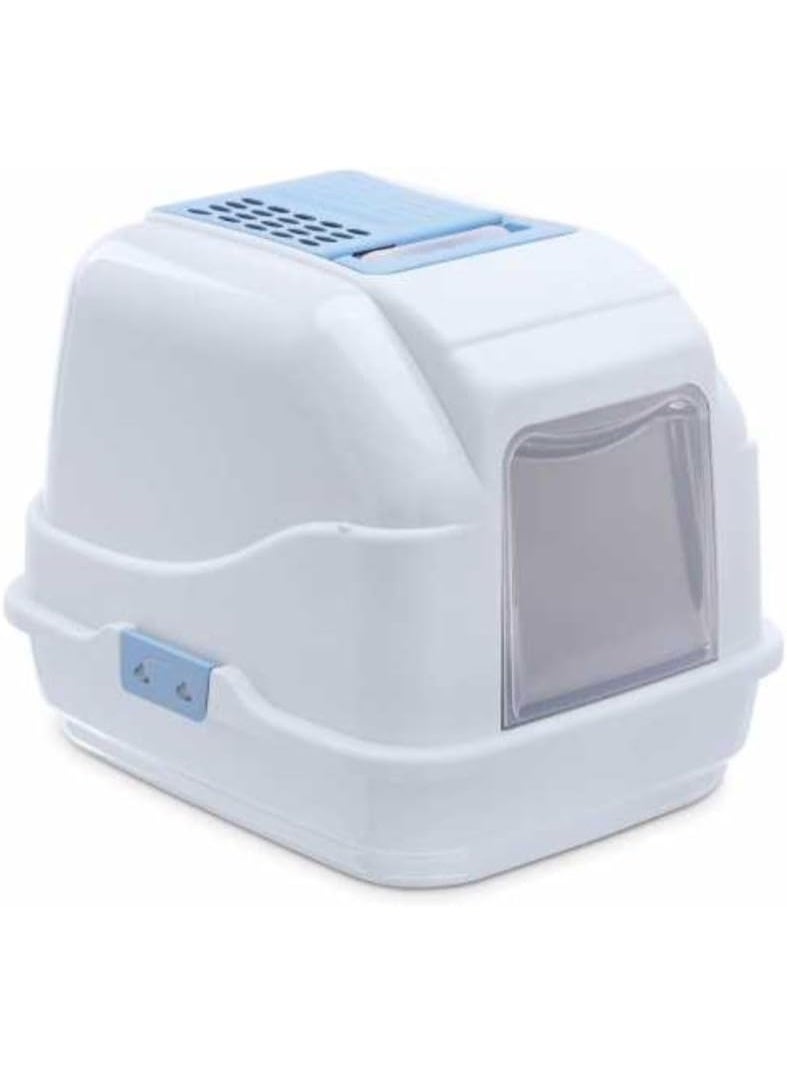 IMAC Easy Cat - Hooded Cat Toilets[Color - Blue, Dimension - 50 x 40 x 40cm] - Image 1