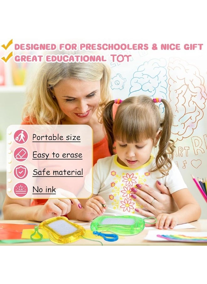 Leinuosen 18 Pcs Mini Magnetic Drawing Board for Kids, Backpack Keychain Clip Drawing Boards, Sketch Erasable Doodle Birthday Party Favors Small Writing Mini Magnet Board for Classroom Rewards (Multi Colors)  - Image 5