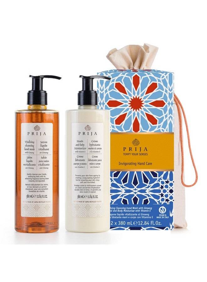 Prija Prija Everyday Treatment Gift Pack (Contains Vitalizing Cleansing Hand Wash with Ginseng and Hands and Body Moisturizer with Vitamin E) - Vegan Friendly - Dermatologically Tested - Image 1