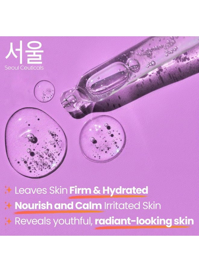 seoulceuticals Organic Polyglutamic Acid Serum - Korean Skin Care + Hyaluronic Acid + Centella Asiatica - K Beauty Anti Aging - Healthy Glowing Skin 1oz - Image 4