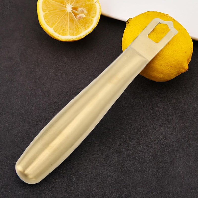 fosa Citrus Peeler for Cocktails, Lemon Peeler Tool, Citrus Peeler Tool Orange Peeler for Cocktails, Gold Citrus Peeler Fruit Peeler for Cocktails - Image 3