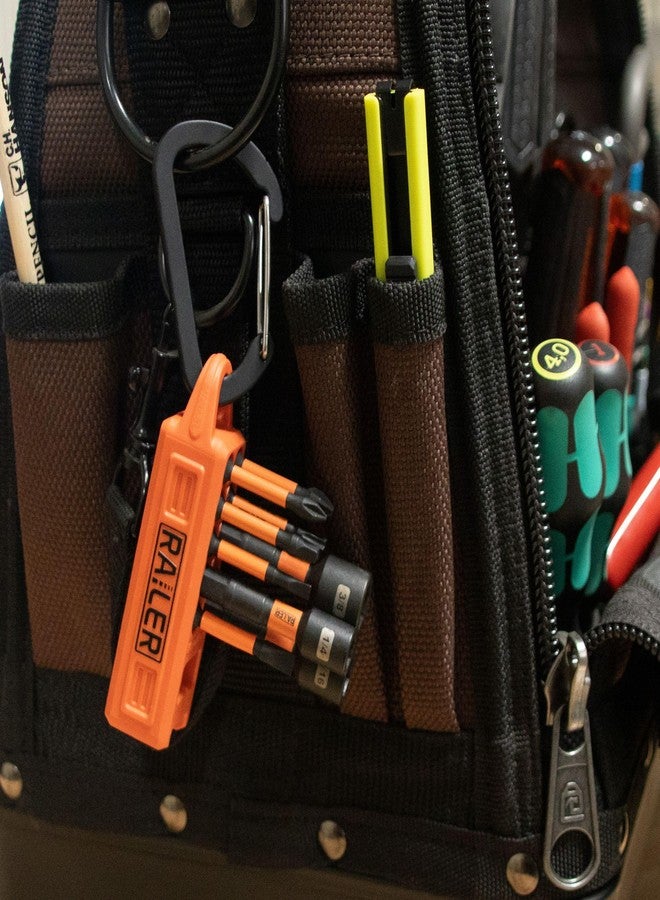 Railer Screwdriver Magnetizer Bit Holder Organizer - Railer 10-Hole Magnetizer/Demagnetizer Bit Organizer Holder with Carabiner - Image 5