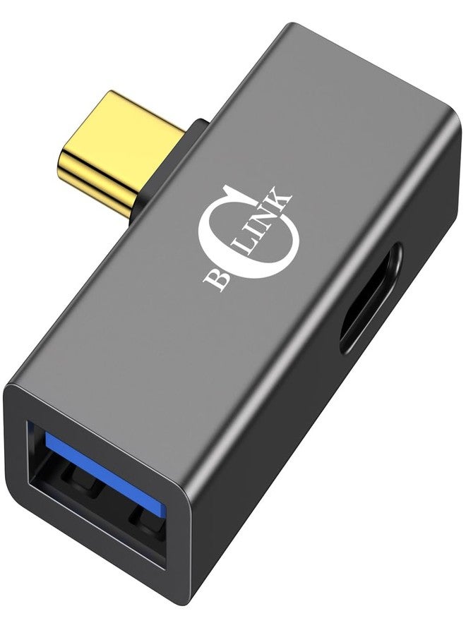 AuviPal محول BCLINK 2 في 1 USB C إلى USB 3.1 مع منفذ شحن 100 واط، محول Thunderbolt 4/3 OTG لـ Meta Quest 2، آيفون 15، ماك بوك، آي ماك، آيباد والمزيد - رمادي فضائي - Image 1