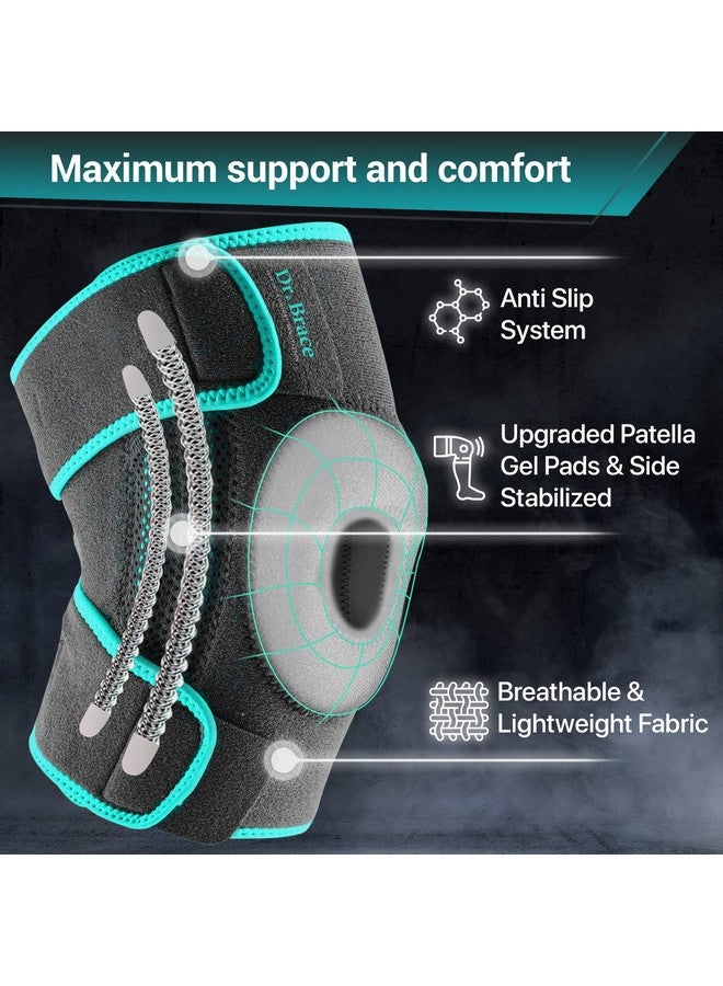 DR. BRACE DR. BRACE ELITE Knee Brace with Side Stabilizers & Patella Gel Pads for Maximum Knee Pain Support and fast recovery for men and women-Please Check How To Size Video (Earth, Medium) - Image 3
