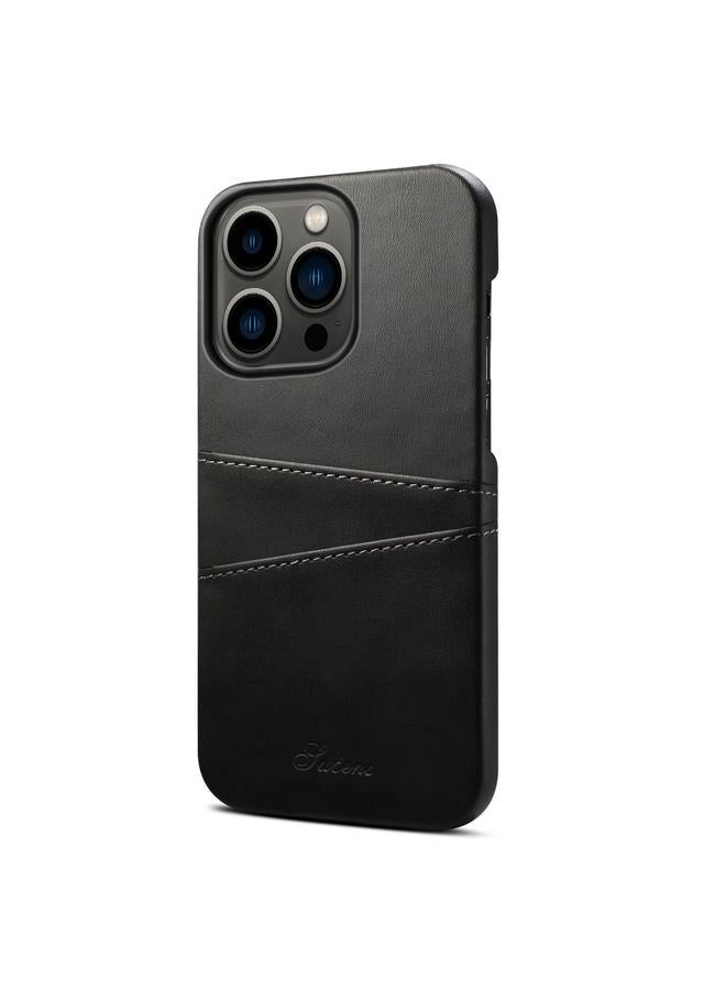 Suteni Case For iPhone 14 Pro Calf Texture Card Slots Phone Case - Image 2