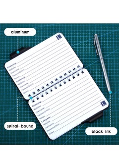 Excefore Portable Password Book Password Organizer, Notebook Elegant Pattern Password Book Keeper with Pen (Black + Sliver)  - Image 5