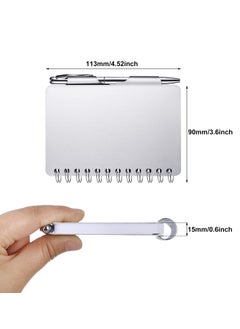 Excefore Portable Password Book Password Organizer, Notebook Elegant Pattern Password Book Keeper with Pen (Black + Sliver)  - Image 2