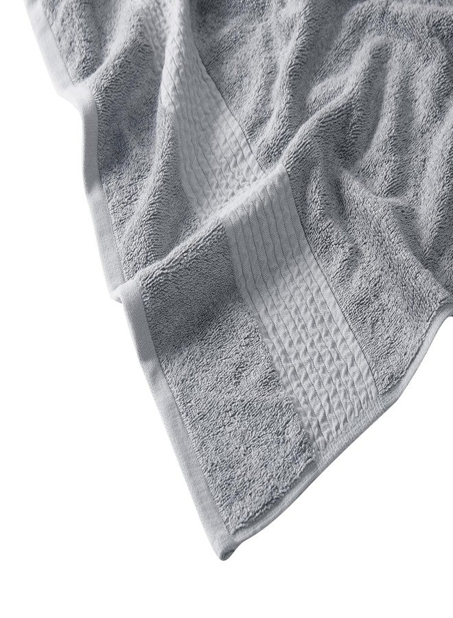 Brooklyn Loom Cotton Tencel™ Grey Cotton 6-Piece 6 Piece Set Towel, Solid Themed, for Men and Women, Oeko-TEX Certified Confidence - Image 4