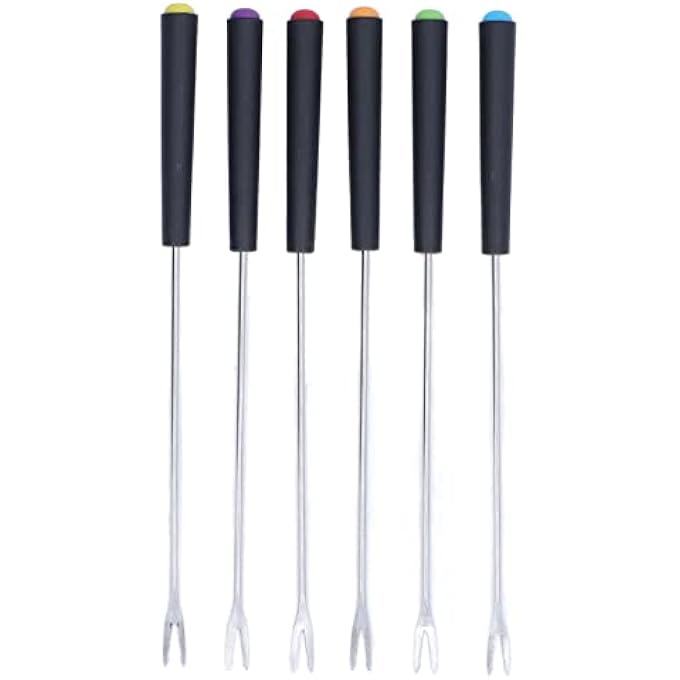Bewinner 6Piece Stainless Steel Fondue Fork Set Multifunctional Design With Ergonomic Handle For Easy Holding For Cake Chocolate And Cheese Fondue And Easy To Clean - Image 1