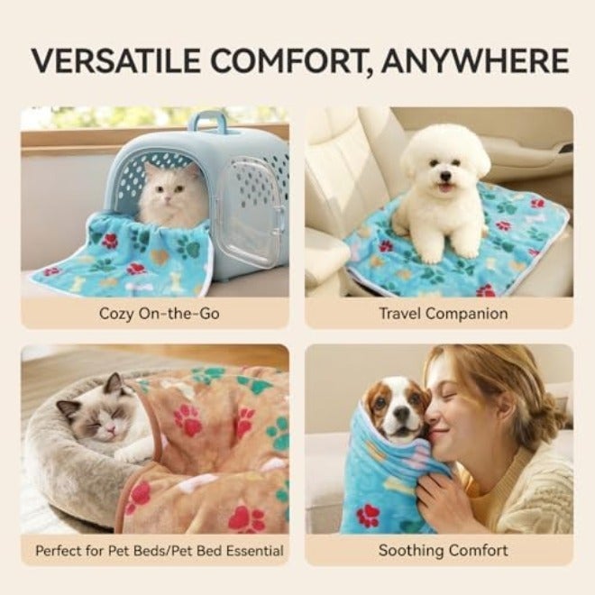 LINENLUX 3-Piece Soft Plush Dog Blanket Set - Cozy Flannel for Puppies, Cats & Pets - Image 5