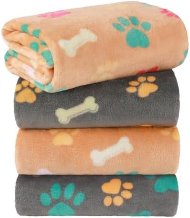 LINENLUX 3-Piece Soft Plush Dog Blanket Set - Cozy Flannel for Puppies, Cats & Pets - Image 3