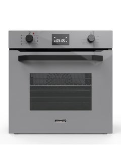 GENERALTEC Generaltec Built In 60cm Electric Oven, Electronic Controls With 7 Segment Display, Functions Includes Baking Grilling Broiling Defrosting & Toasting, Turbo Grill, Integrated Cleaning System GBO60T14SAF Grey 