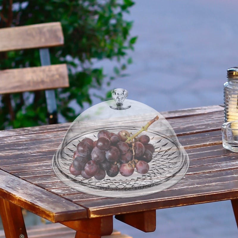 2pcs Cake Tray with Lid Clear Cake Stand with Dome Snack Serving Tray for Wedding Party - Image 5