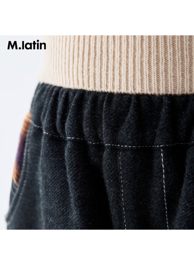 M.latin Children's Pants 25 Winter New Boys Big Kids Patchwork Design Fun Embroidered Denim Trousers - Image 2