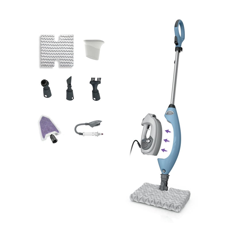 Shark Lift-Away 5-in-1 Steam Mop with Detachable Handheld Steam Cleaner, for Whole Home Cleaning including Sealed Hard Floors, Kitchens, Bathrooms, Upholstery, Cars, Grout & more, Blueberry, S3972BRN - Image 1
