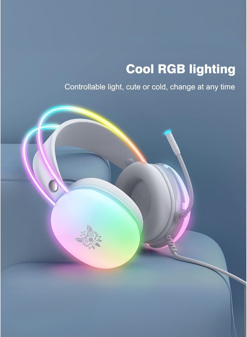 onikuma X25 Gaming Headset Over-Ear Gaming Wired Headphones with Mic for PS4/PS5/XOne/XSeries/NSwitch/PC - Image 3