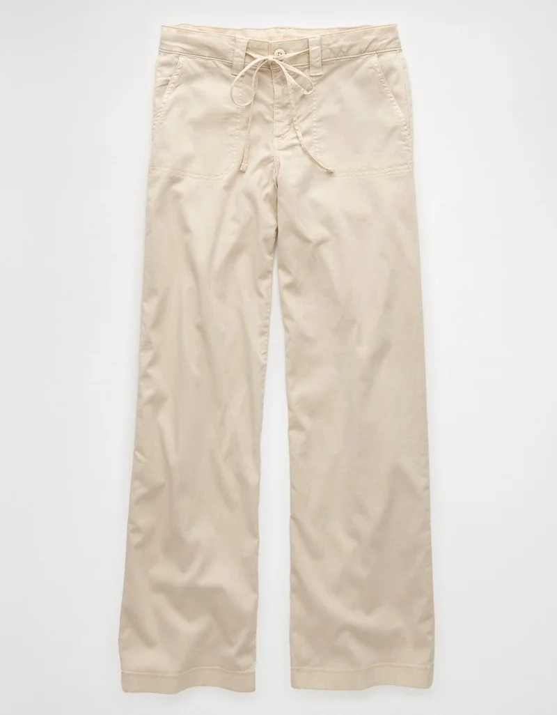 American Eagle  AE Stretch Low-Rise Baggy Wide-Leg Pant for Women | Best Price UAE