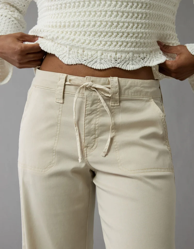 American Eagle  AE Stretch Low-Rise Baggy Wide-Leg Pant for Women | Best Price UAE