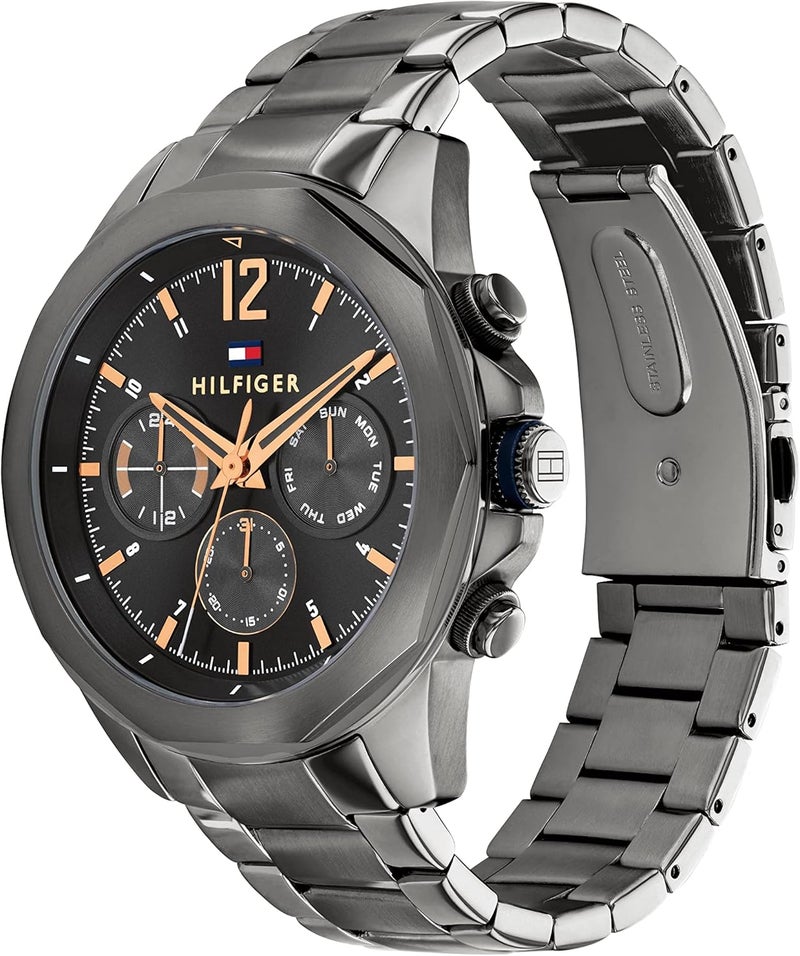 Tommy Hilfiger Men's Dark Grey Dial Steel Watch - Image 2