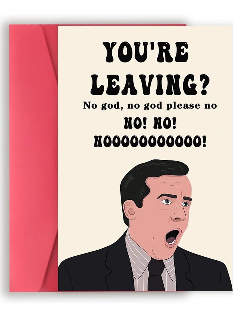 Funny Farewell Gifts for Coworkers, Humor Farewell Cards for Coworkers, Resignation card Card for Friend, Office Leaving Gift Ideas