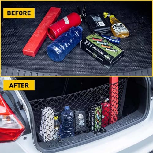 AuyNeas for Toyota RAV4 Envelope Style Truck Bed Cargo Net - Fits 2013-2024 2025 2026 RAV4 Accessories Cargo Net for Pickup Truck Bed - Heavy Duty Carabiners - Image 3
