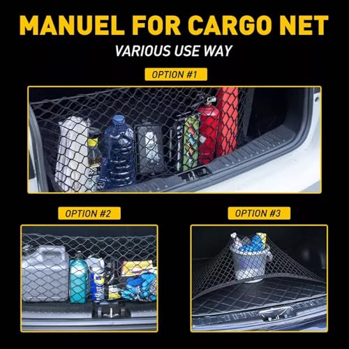 AuyNeas for Toyota RAV4 Envelope Style Truck Bed Cargo Net - Fits 2013-2024 2025 2026 RAV4 Accessories Cargo Net for Pickup Truck Bed - Heavy Duty Carabiners - Image 4