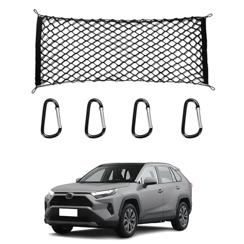 AuyNeas for Toyota RAV4 Envelope Style Truck Bed Cargo Net - Fits 2013-2024 2025 2026 RAV4 Accessories Cargo Net for Pickup Truck Bed - Heavy Duty Carabiners - Image 1
