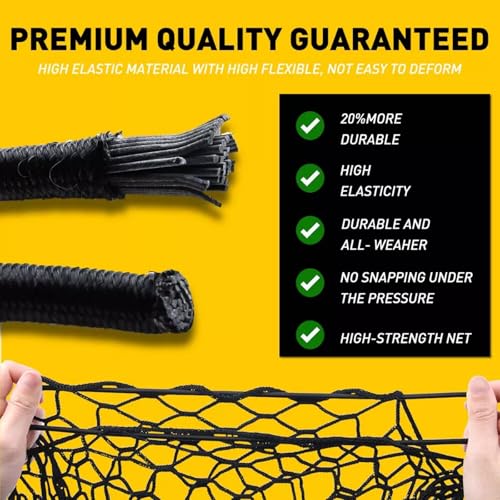 AuyNeas for Toyota RAV4 Envelope Style Truck Bed Cargo Net - Fits 2013-2024 2025 2026 RAV4 Accessories Cargo Net for Pickup Truck Bed - Heavy Duty Carabiners - Image 5