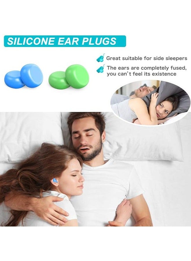 Generic Ear Plugs For Sleeping Swimming 8 Pair Reusable Silicone Moldable Noise Cancelling Earplugs For Shooting Range Swimmers Snoring Concerts Airplanes Travel Work Studying  - Image 2