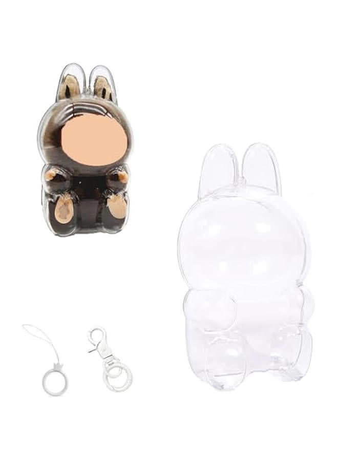 Cases for Blind Box Doll, Protective Case Cover Acrylic Clear Protector for Sitting Blind Box Doll with Keychain (Doll Not Included,1 PC Sitting Case)  - Image 1