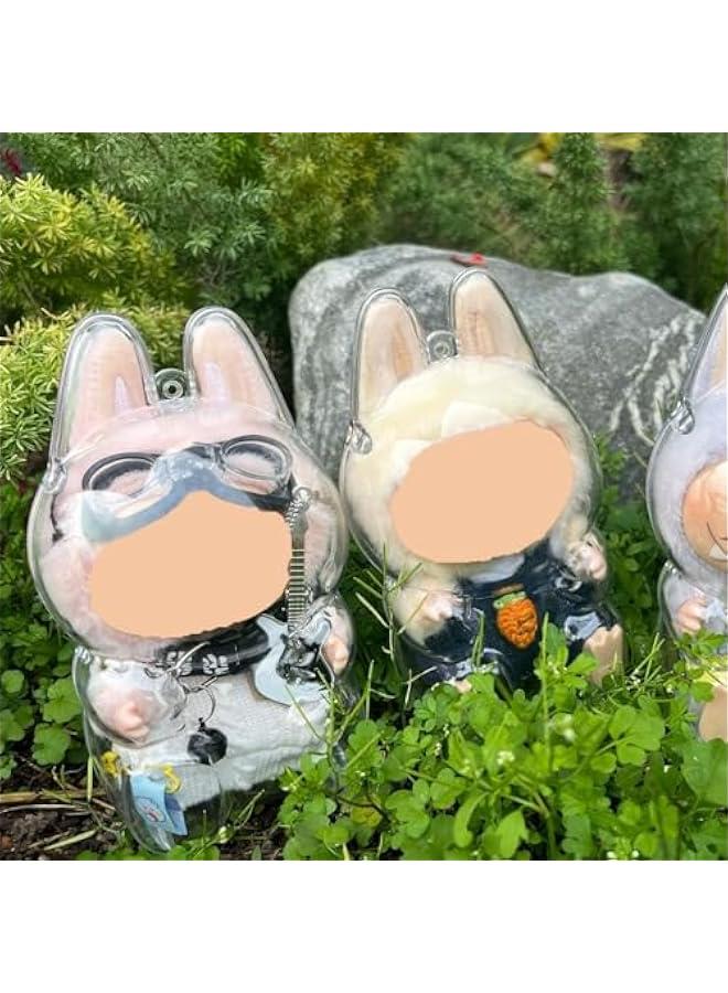 Cases for Blind Box Doll, Protective Case Cover Acrylic Clear Protector for Sitting Blind Box Doll with Keychain (Doll Not Included,1 PC Sitting Case)  - Image 2