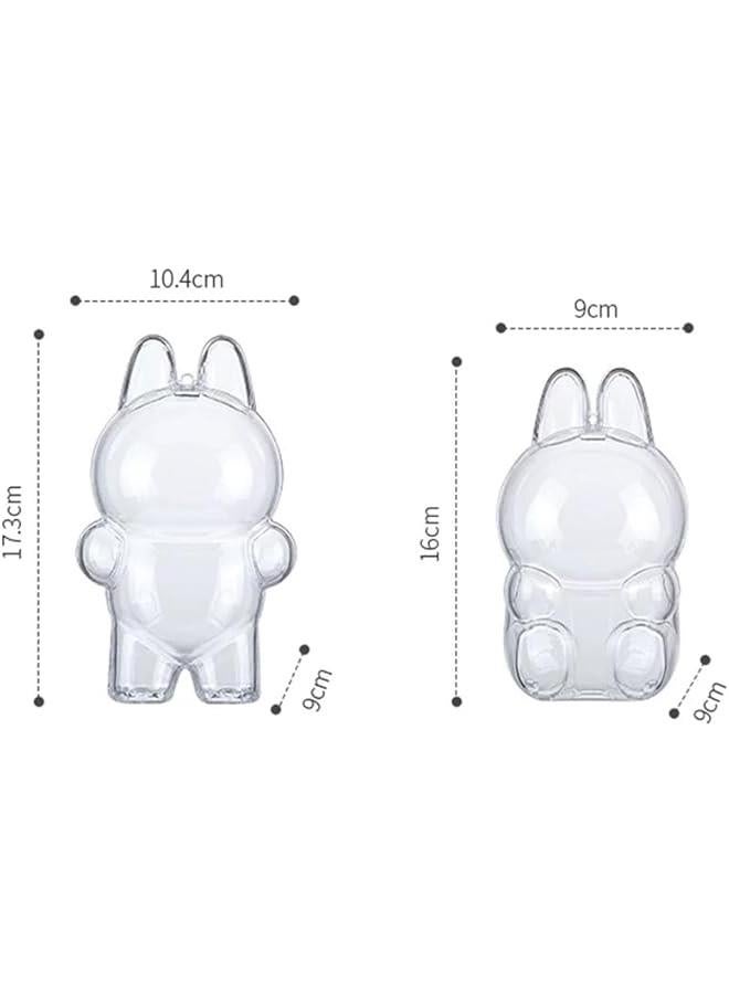 Cases for Blind Box Doll, Protective Case Cover Acrylic Clear Protector for Sitting Blind Box Doll with Keychain (Doll Not Included,1 PC Sitting Case)  - Image 5