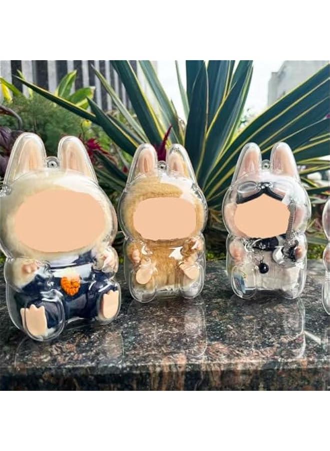Cases for Blind Box Doll, Protective Case Cover Acrylic Clear Protector for Sitting Blind Box Doll with Keychain (Doll Not Included,1 PC Sitting Case)  - Image 4