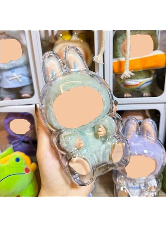 Cases for Blind Box Doll, Protective Case Cover Acrylic Clear Protector for Sitting Blind Box Doll with Keychain (Doll Not Included,1 PC Sitting Case)  - Image 3