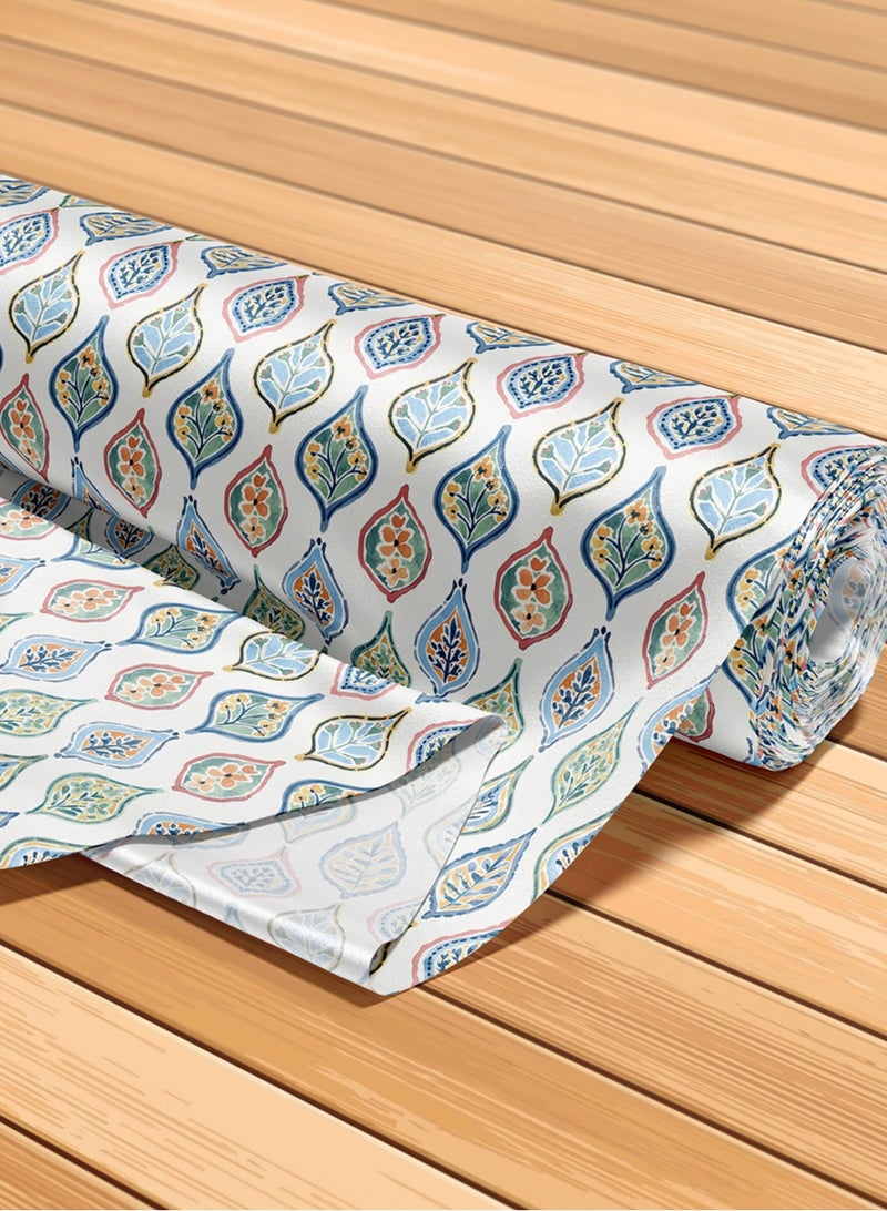 Vellato Al Lail Aramny Silk Fabric By The Yard Blue Pink Leaf Pattern Jalabiya Makhweer Dressmaking 58 Inches Width - Image 5