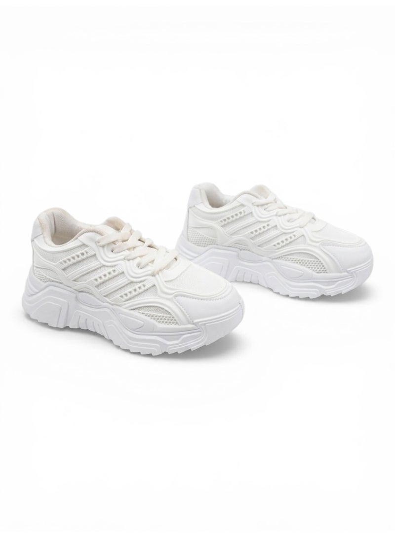 فيبراندا كوتشي نسائي أنيق بتصميم عصري يمنحك مظهرًا شبابيًا L-4-ابيض - Image 2