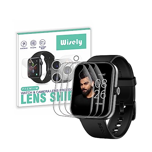 Wisely |3pcs| Screen Guard Protector For Noise Colorfit Pulse Pulse 2 Max Smartwatch |1.85"| Bubble Free, Easy installation kit, HD Clear, Full Cover - Image 1
