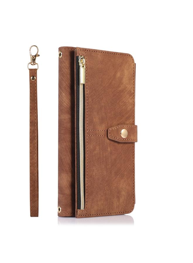 erorex Case For Samsung Galaxy S22 Ultra 5G Dream 9-Card Wallet Zipper Bag Leather Phone Case - Image 2