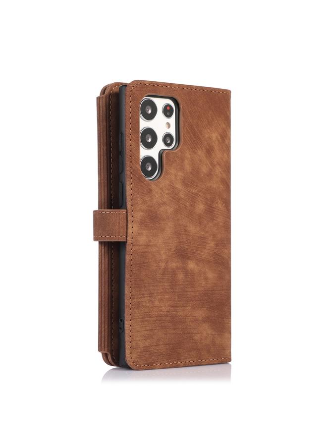 erorex Case For Samsung Galaxy S22 Ultra 5G Dream 9-Card Wallet Zipper Bag Leather Phone Case - Image 3