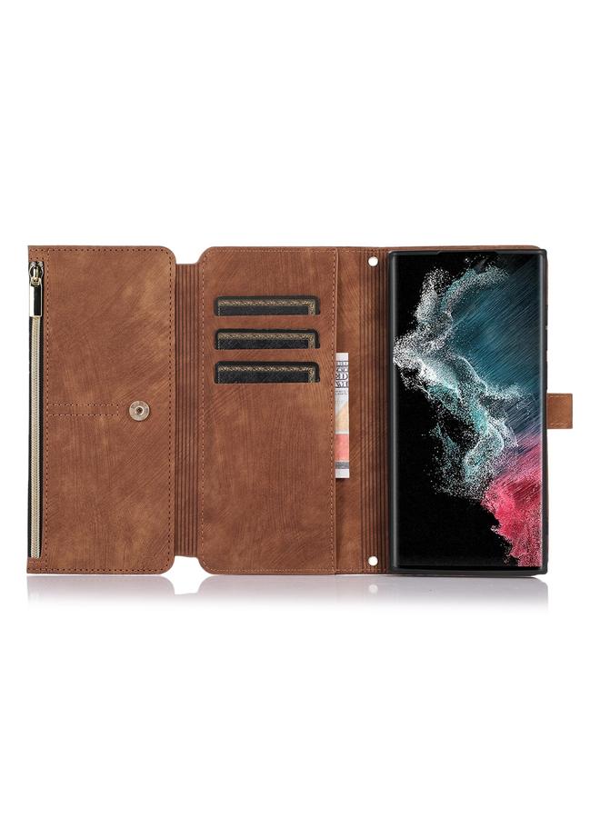 erorex Case For Samsung Galaxy S22 Ultra 5G Dream 9-Card Wallet Zipper Bag Leather Phone Case - Image 4