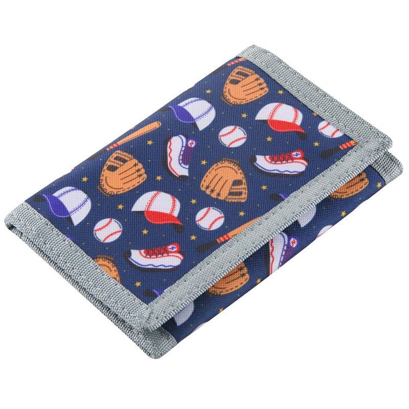 Lamiza Kids Wallet for Boys Teen, Little Boys Wallet for Kids Ages 4-5-6-7-8-9-10-12, Baseball Sports Youth Wallets w/Zipper Coin Pocket, Tri Fold Child Childrens Wallet for Christmas Birthday Gift - Image 1