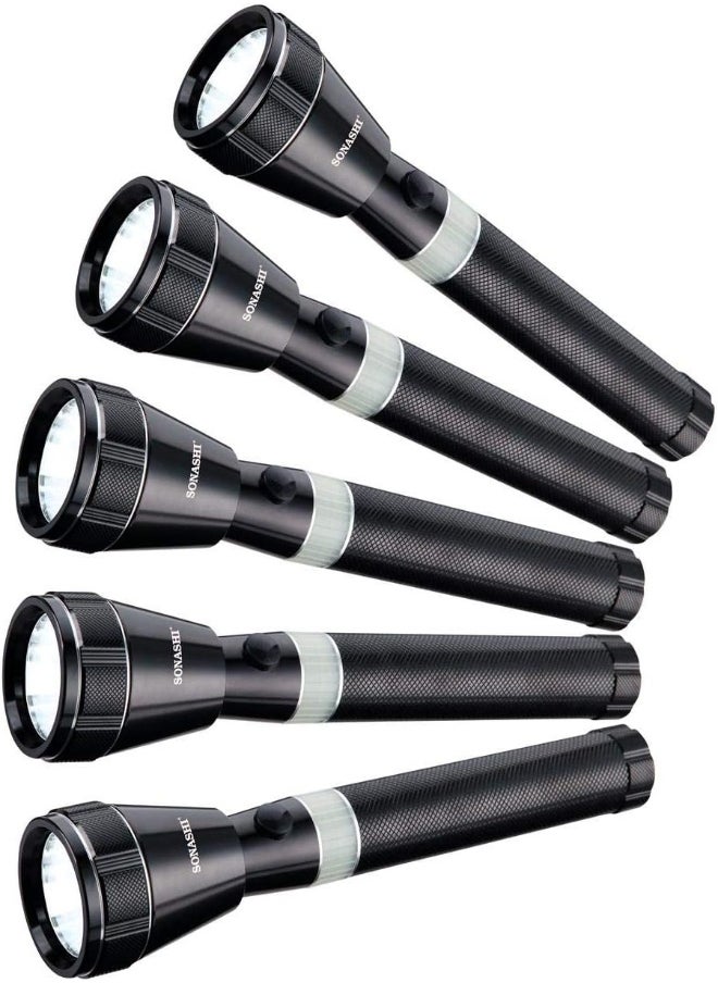 AKDC Sonashi Slt-3511 5 Piece Combo Rechargeable Led Torch W/Rechargeable Batteries, Led Light, Water Resistant, Shock Resistant, Continuous Working | Rechargeable Led Torch | Lighting  - Image 5
