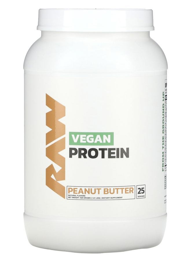 Raw Nutrition Vegan Protein Peanut Butter 1.81 lbs (825 g) 